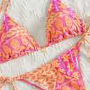 Tainehs Women's Sexy Halter Bikini Set Triangle Top String Swimwear Two Piece Swimsuits Cheeky Bathing Suit (XS)