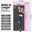 Hatha Yoga Extra Long TPE Yoga Mat 79" x 40" x 1/2" Thick Non-slip Exercise Mat for Home Gym Use, Yoga, Pilates, Fitness & Workouts