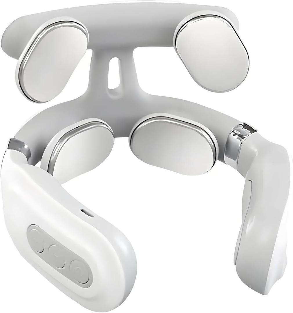 Growalleter Vitality Magic Pro 2.0 Neck Massager with Heat - Deep Muscle Activation, 6 Modes, 15 Intensities, Hands-Free, Ergonomic Design, Quiet Relaxation