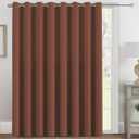 H.VERSAILTEX Blackout Patio Curtains 100 x 108 Inches for Sliding Door Extral Wide Blackout Curtain Panels Thermal Insulated Room Divider - Grommet Top, 9' Tall by 8.5' Wide - Washed Spice