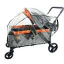 SASHA'S Rain and Wind Cover for Jeep Sport All-Terrain Stroller Wagon, Clear Design, Ventilation Holes, Maximum Coverage Made in USA (Stroller not Included)