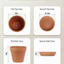 Riseuvo 8 Inch Large Terracotta Pots with Saucers 2 Pack Big Clay Flower Pots with Drainage Hole, Clay Pot for Succulents, Cactus, Indoor, Outdoor Patio and Garden Plants