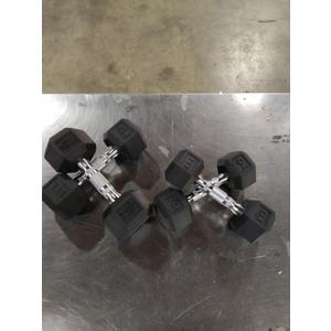 Coated Dumbell Weights with Chrome, Set of 15lbs and Set of 10lbs