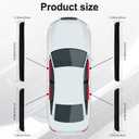 SINGARO Car Door Threshold Protection, 4PCS Door Edge Step Dust Shield Cover, Door Width 23.6x2.36inch Car/SUV Universal Rubber Scratch Resistant Exterior Accessories (Black)