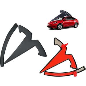 YHCDSEA for Model Y Emblem Badge Sticker Cover, fit for Model Y Logo Decals Accessories (Matte Black)