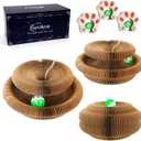 Kitty Kurlz Accordion Magic Organ Cat Scratcher Toys for Indoor Cats - Cardboard Cat Scratching Board Ball Scratcher Pad 3 Pack