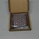 Dark Brown Solid Cherrywood Pedestal, Square Wood Display Base with Bevel, Vintage Decor Wooden Riser for Display (4" x 4" x 7/8")