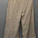 Chatinction Women Linen Palazzo Pants Flowy Wide Leg High Waist Lounge Boho Pant Trousers with Pockets (Small, Beige)
