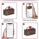 Smart Luggage Tags for Suitcases, 2 Pack QR Code Security Information Luggage Tag, Steel Ring, Waterproof Privacy Protection Luggage Tag, No App No Subscription Needed (Red)