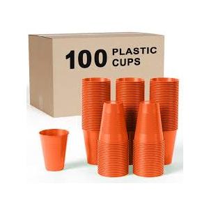 orange curved cups,100 count