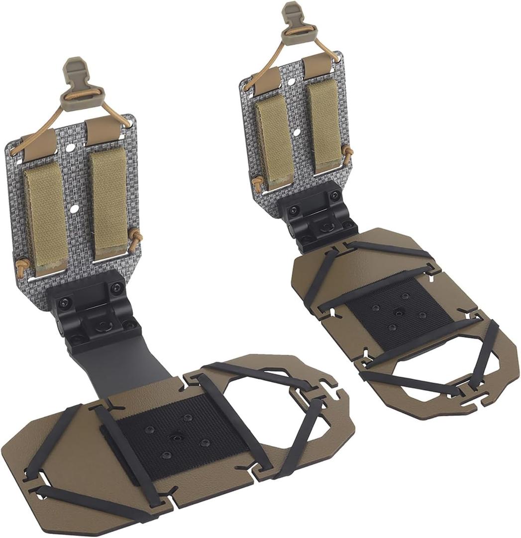 90 Degree Rotation Tactical Plate Carrier Vest Attachments Universal Phone Chest Mount for Larger Screen Size 4.7"-7.8" Molle Accessories Foldable Navigation Adjustable Phone Holder Board (Tan)