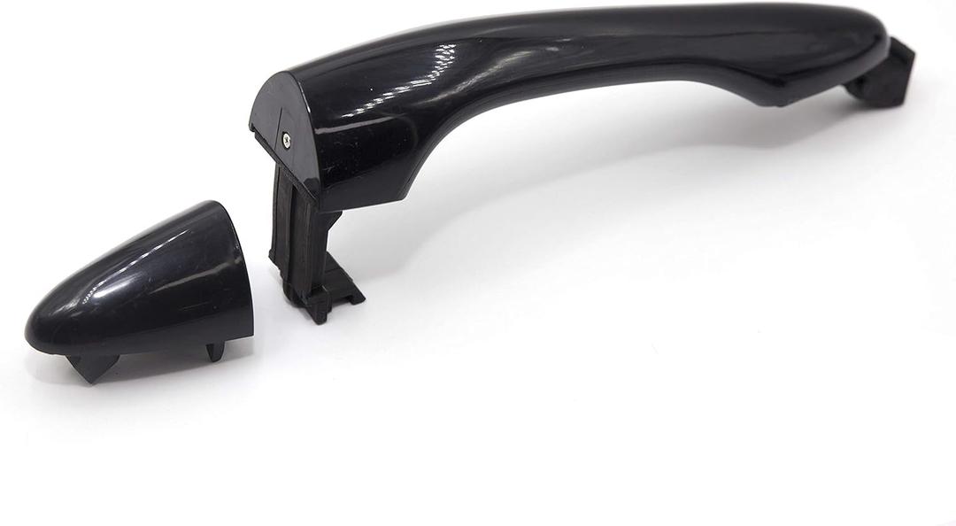 Exterior Door Handle Black Front with Finish Cap Fits Kia Optima 2011 2015 (Front Passenger Side)