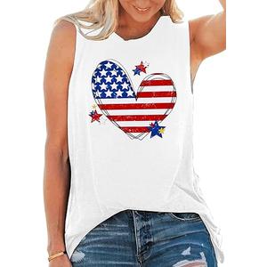 American Flag Tank Tops Women Sunglass Graphic Tees Shirts Casual Sleeveless 4th of July Shirt Tops (Medium, White3) American Flag Tank Tops Women Sunglass Graphic Tees Shirts Casual Sleeveless 4th of July Shirt Tops (Medium, White3)