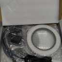 Krstlv 10X Magnifying Glass with Light and Stand, 5 Color Modes Stepless Dimmable LED Lighted Desk Lamp, Hands Free Magnifier with Flexible Goose-Neck for Craft Hobby Painting Sewing Close Work (Black)