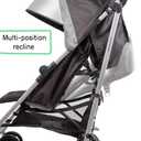 3Dlite ST Convenience Stroller, Black & Gray - Lightweight Stroller with Steel Frame, Large Seat Area, Multi-Position Recline, Large Storage Basket - Infant Stroller for Travel and More