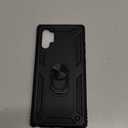 for Samsung Galaxy Note 10 Plus Case, forGalaxy Note 10+ Dual Layer Protective Heavy Duty Armor Rugged NOTE10 + [Military-Grade] ProtectiveMagnetic Kickstand Car Holder Phone Case Black