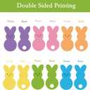 2 x Easter Yard Bunny Outdoor Decorations - 6 PCS Easter Yard Peeps Stakes - Double Sided Party Decorative Signs for Yard Home Lawn Patio Garden
