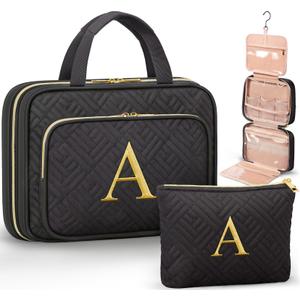 2 x Personalized Hanging Toiletry Bag Travel Makeup & Cosmetic Bag Organizer (EXP 08/21/30)