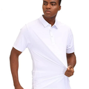 MIER Men's Golf Polo Shirt Sun Protection Outdoor Sports Shirt Moisture Wicking,White,M  