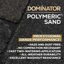 10 Pound Midnight Black DOMINATOR Polymeric Sand with Revolutionary Ceramic Flex Technology for Stabilizing Paver Joints/Gaps, 1/8” up to 4”, Professional Grade Results