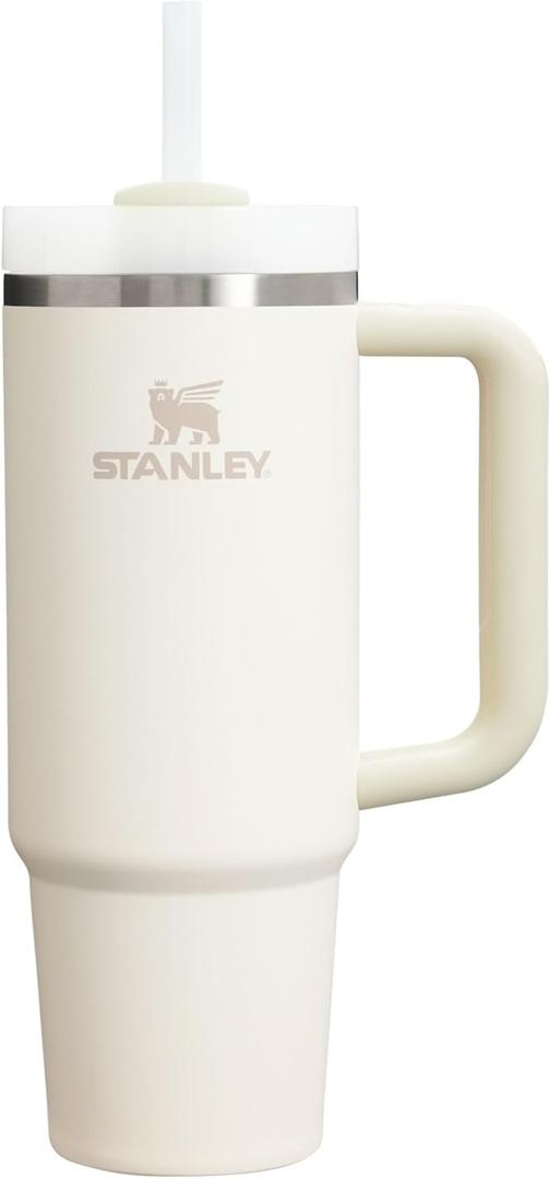 STANLEY Quencher H2.0 Tumbler with Handle and Straw 30 oz | Flowstate 3-Position Lid | Cup Holder Compatible for Travel | Insulated Stainless Steel Cup | BPA-Free | Cream 2.0