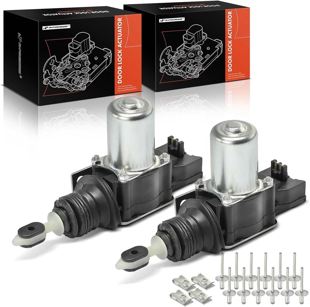 A-Premium Door Lock Actuator Compatible with Chevy Suburban Beretta Blazer Camaro C10 & Buick Century Electra Lesabre Reatta Regal & Cadillac Escalade & More, W/o Dirt-Proof Boot, 2-PC Set