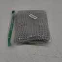 AMOAMI Waffle Bath-Mat, Absorbent Bath Mats for Bathroom Non Slip, Machine Washable Bathroom Rugs with Tassels Ultra Soft Boho Bath Rugs for Floor 17"x24" Grey