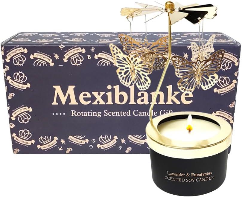 Butterfly Gifts for Women-Unique Birthday, Mother's Day, Friendship Gift for Mom, Sister and Friends,Rotatable Scented Candles Gifts for Women Who Have Everything,3.5oz.