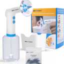 BOCOOLIFE Electric Ear Wax Removal Kit  Water Flushing Irrigation System Ears Flush Cleaner Powered Cleaning 4 Pressure Settings, Safe & Effective Ear Cleaning for Adults, Includes 5 Tips