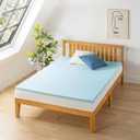 Best Price Mattress 1.5 Inch Ventilated Memory Foam Mattress Topper, Cooling Gel Infusion, CertiPUR-US Certified, Dorm Essentials, King