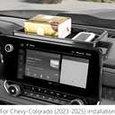 Car Phone Holder Center Console Organizer Tray for Chevrolet Chevy Colorado 2023 2024 2025 2026 and GMC Canyon 2023-2026 Auto Interior Accessories Best Cell Phones Mount Cellphone Screen Stand