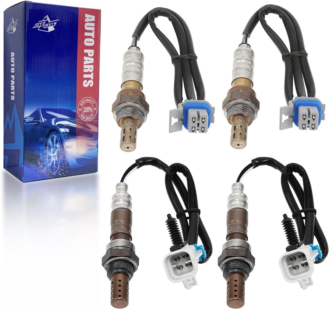 O2 Oxygen Sensor Upstream and Downstream for Chevy Avalanche Silverado Suburban 1500 Tahoe for GMC Sierra Yukon XL 4.8 5.3 6.0 6.2L, for Cadillac Escalade 6.0 6.2L, Replace 234-4668 234-4256 4Pcs