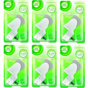 Air Wick Scented Oil Warmer Plugin Air Freshener, White, 6ct (1 Count (Pack of 6))