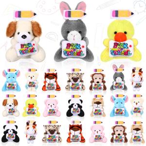 36 Pcs Back to School Mini Plush Animals First Day of School Stuffed Animal Keychains Bulk Small Plush Keychains with Pencil and Sign for Gift Party Favors Supplies Filler 36 Pcs Back to School Mini Plush Animals First Day of School Stuffed Animal Keychains Bulk Small Plush Keychains with Pencil and Sign for Gift Party Favors Supplies Filler