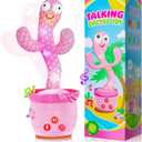 SANJOIN Dancing Talking Cactus Toy for Baby Toddlers, Baby Girl Toys 18 Months+, Adjustable Volume, Mimicking, Recording & Singing. Baby Toys for Girls, Interactive Gifts for 1 Year Old Girl