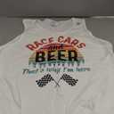 Racetrack Sprint Car Racer Race Track Merry Christmas Racing Tank Top , L