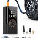 Tire Inflator Portable Air Compressor, 3X Faster Air Compressor with Digital Pressure Gauge, 150 PSI Portable Air Pump for Cars, Motorcycles, Bicycles, Balls and More(Black)