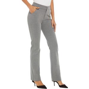 Women's Ease into Comfort Barely Bootcut Stretch Dress Pants (Grey), 2x29"