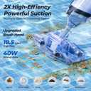 Pool Vacuum for Above Ground, JESIMAIK 18.5 GPM Cordless Pool Vacuum with 60Min Runtime & Fast Charging, Handheld Pool Vacuum for Above & Inground Pools, Spas, Hot Tubs