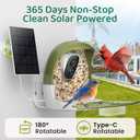 HIXX Smart Bird Feeder with Camera, AI Identify Birds & Auto Capture, 2K HD Live Camera Birdwatching with Color Night Vision for Bird Lovers Gifts (Forest Green)