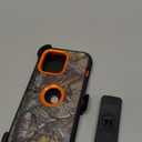14 Pro Max Camo Design Defender Case, Protective Defender Shockproof Hybrid Case Dual Layer Design Hard Cover Compatible with iPhone 14 Pro Max (Clip+Camo Orange)