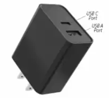 Cell Candy Fast Charge Dual Port Wall Charger USB-C Port and USB-A Port