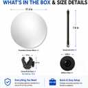 17.3 Inch Acrylic Convex Mirror, Adjustable Clamp Mount, 1.6"L x 17.3"W