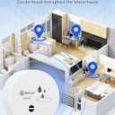 Geevon 4 Pack Water Leak Detectors, 100dB Water Sensor Alarms Flood Detector for Basements, Bathrooms, Laundry Rooms, Kitchens, Garages, and Attics, Water Alarms Battery-Operated (Battery Included)