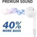 LUDOS FEROX Wired Earbuds in-Ear Headphones, 5 Year Warranty, Earphones with Microphone, Noise Isolation Corded for 3.5mm Jack Ear Buds for iPhone, Samsung, Computer, Laptop, Kids, School Students (1 Pack)