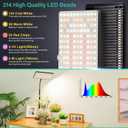 LBW Desk Grow Light, Full Spectrum Plant Light for Indoor Plants, Grow Lamps with 4/8/12H Timer, 10"-26" Height Adjustable, 6 Brightness Levels