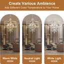 Modern Crystal Chandelier, 5-Light Farmhouse White Chandelier for Dining Room Vintage Hanging Pendant Light Fixtures Round Chandelier for Kitchen Island Entryway Foyer Bedroom Office Bar