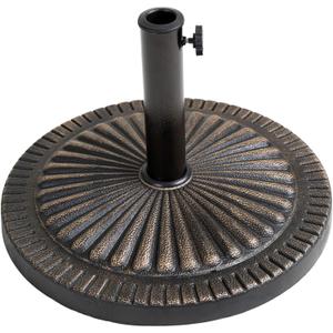C-Hopetree 31 lb Heavy Duty Round Base Stand for Patio Outdoor Market Table Umbrella, Bronze