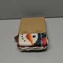 BBOLDIN Xmas Throw Pillow Covers 18x18 Couch Cushion Covers, Holiday Christmas Tree Snowman Decorations for Bedroom Home, Red Striped Farmhouse Pillow Cases Winter Decor Set of 4