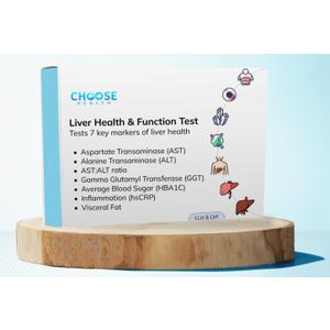 Liver Health & Function Test | 7-in-1 at-Home Liver Test | Choose Health | Test and Track Liver Function & Health | AST | ALT | GGT | Blood Sugars | Inflammation and More | Not Avail in NY RI